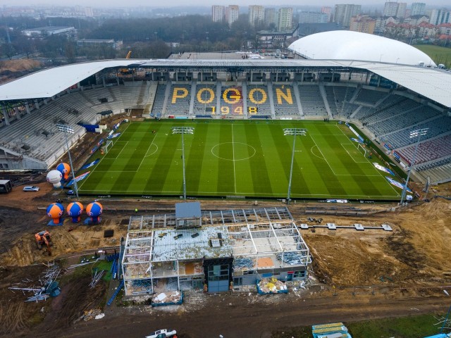 Stadion Pogoni Szczecin - stan 19 grudnia 2020.