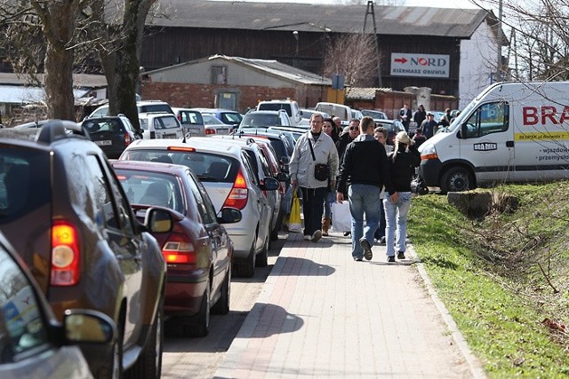 Korek na drodze do Ustki