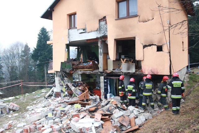 Tak po wybuchu butli gazowej wyglądały ruiny domu w Olszance