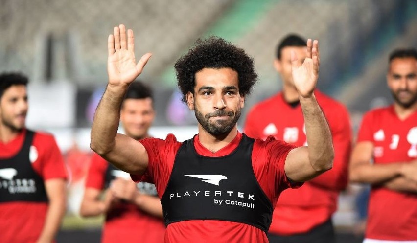 Na zdjęciu: Mohamed Salah. Mecz Egipt - Urugwaj w ramach...