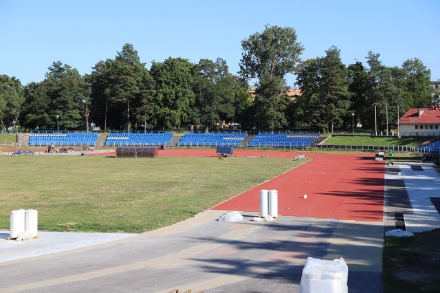 Tak wygląda stadion lekkoatletyczny w Kielcach w trakcie modernizacji.