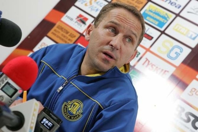 Trener Stali Gorzów Piotr Paluch.