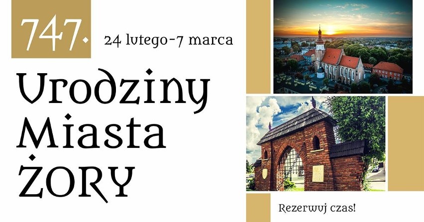 Żory w lutym świętują 747. urodziny. Miasto zaprasza na obchody rocznicowe