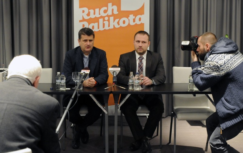 Janusz Palikot na konferencji w Bydgoszczy