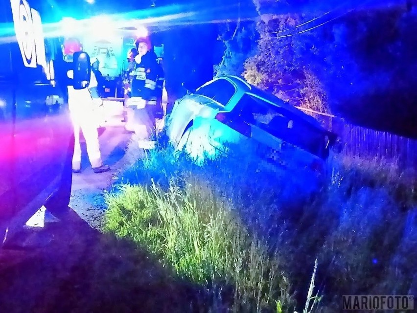 Wypadek w Dobrzeniu Wielkim. Pijany kierowca opla wjechał w...