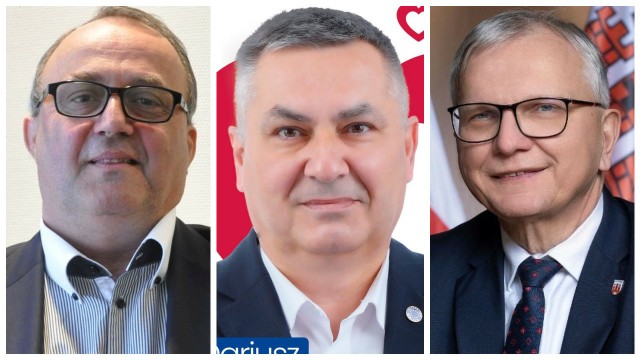 Władze Kluczborka w kadencji 2024-2029, od lewej: wiceburmistrzowie Roman Kamiński, Dariusz Mazurczak, burmistrz Jarosław Kielar.