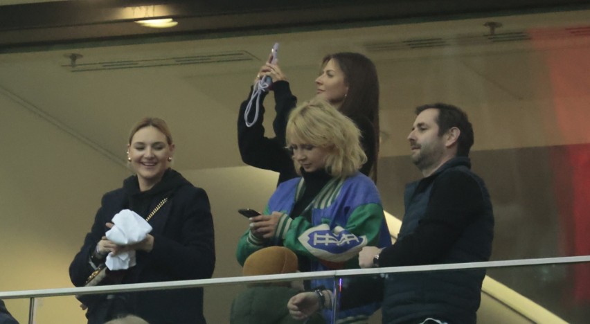 Anna Lewandowska na meczu Polska - Estonia