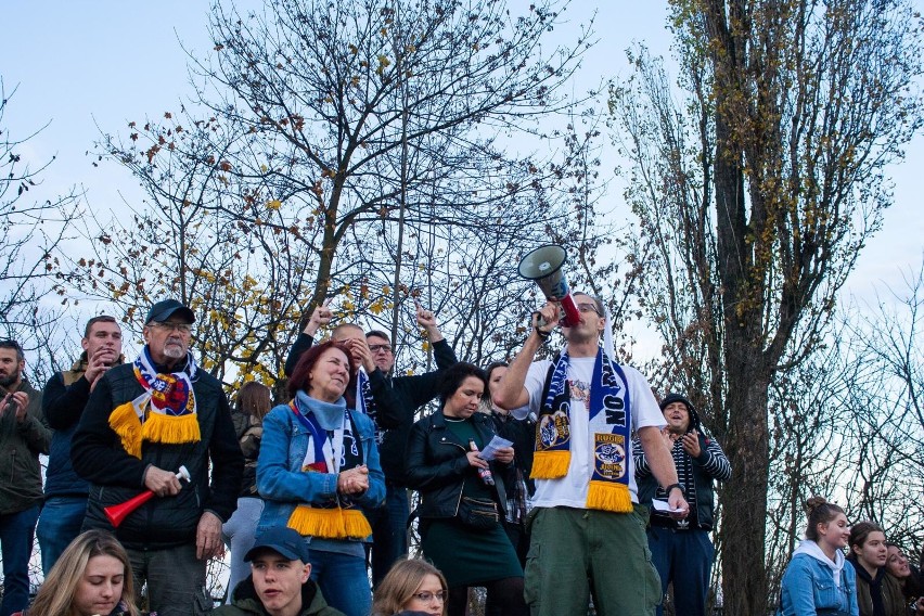 Kibice na meczu Juvenii Kraków z Pogonią Siedlce