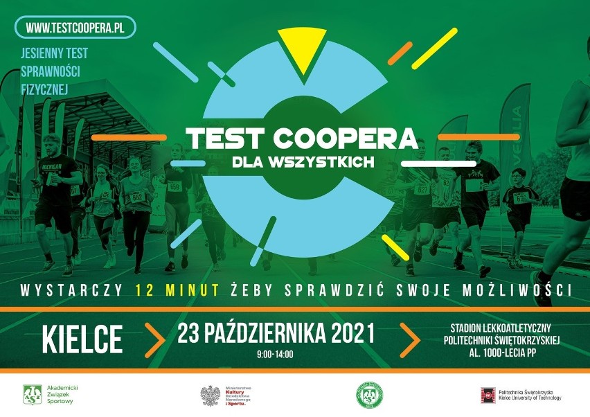 Ogólnopolski Test Coopera dla wszystkich odbędzie się 23 października w Kielcach, Udział w nim jest bezpłatny