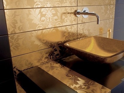 Złote płytki do łazienki | e-Łazienki