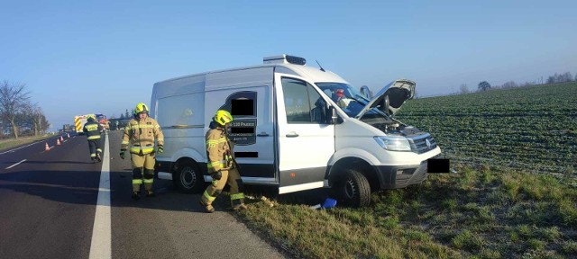 W czwartek (7 marca), około g. 7.30 strażacy otrzymali informację o wypadku na Drodze Krajowej nr 91 na wysokości wsi Żygląd w gminie Papowo Biskupie. 