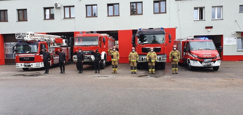 Policjant Michał Kędzierski zginął na służbie. Tak oddali mu hołd funkcjonariusze policji i straży pożarnej z naszego regionu. Zdjęcia,wideo