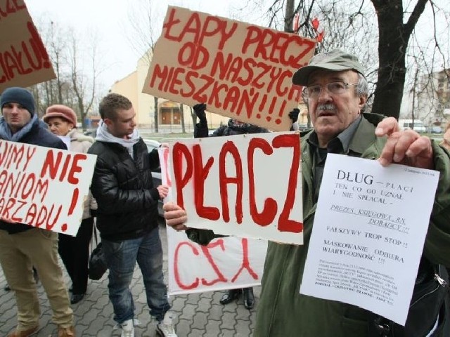 Protest przed sądem w Kielcach