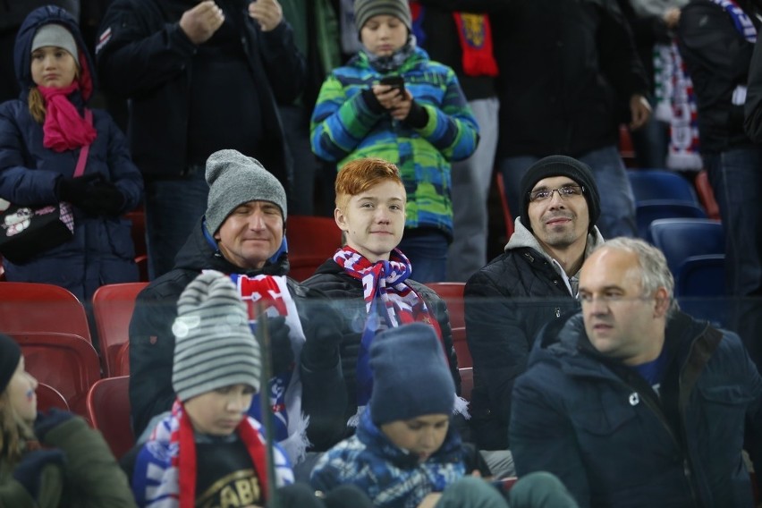 Kibice Górnika Zabrze na meczu z Lechem Poznań