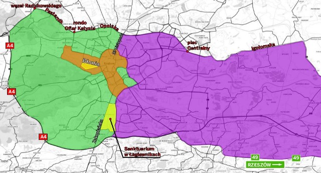 Strefy ograniczonego ruchu podczas Światowych Dni Młodzieży pod koniec lipca tego roku obejmą niemal cały Kraków