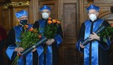 Trzy symboliczne tytuły doktora honoris causa Uniwersytetu Gdańskiego dla rektorów gdańskich uczelni w ramach obchodów 50-lecia UG