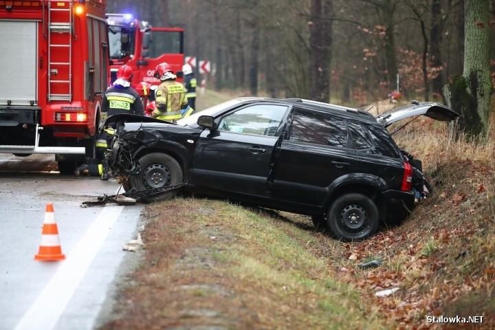 Kolejny wypadek na zakręcie śmierci w Stalowej Woli, na drodze wojewódzkiej 871 (ZDJĘCIA)