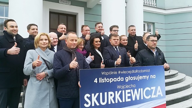 Nowo wybrani radni Rady Miejskiej z Prawa i Sprawiedliwości „w trosce o Radom” zaapelowali o głosowanie na Skurkiewicza.
