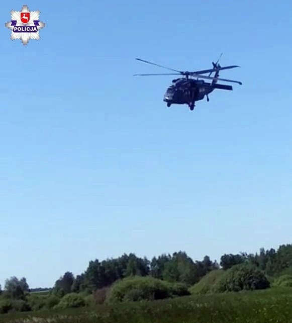 Hrubieszów: Poszukiwania zaginionej 89-latki zakończone. Brał w nich udział policyjny śmigłowiec Black Hawk