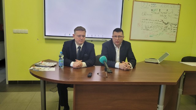 Krzysztof Boryński i Ziemowit Krencewicz, kandydaci PJJ w okręgu gdyńsko-słupskim.