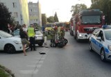 Zderzenie samochodu z motocyklem w Kielcach! Jedna osoba ranna [ZDJĘCIA]