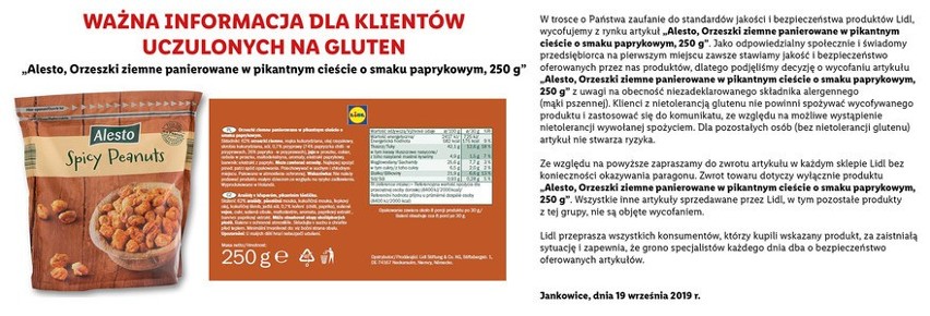 Lidl na swojej stronie internetowej opublikował nowe...