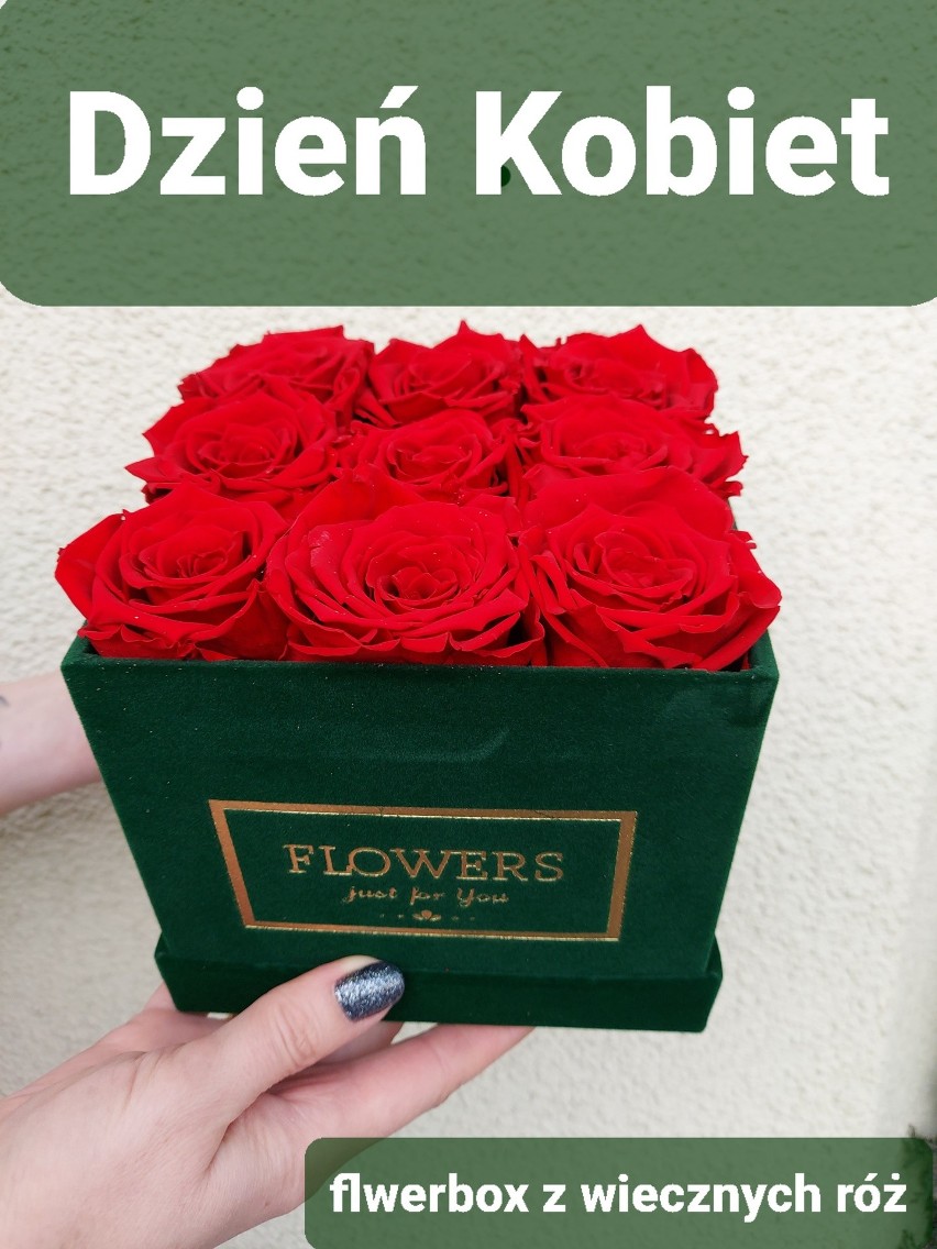 ●  Bukiet: Flowerbox z wiecznych róż...