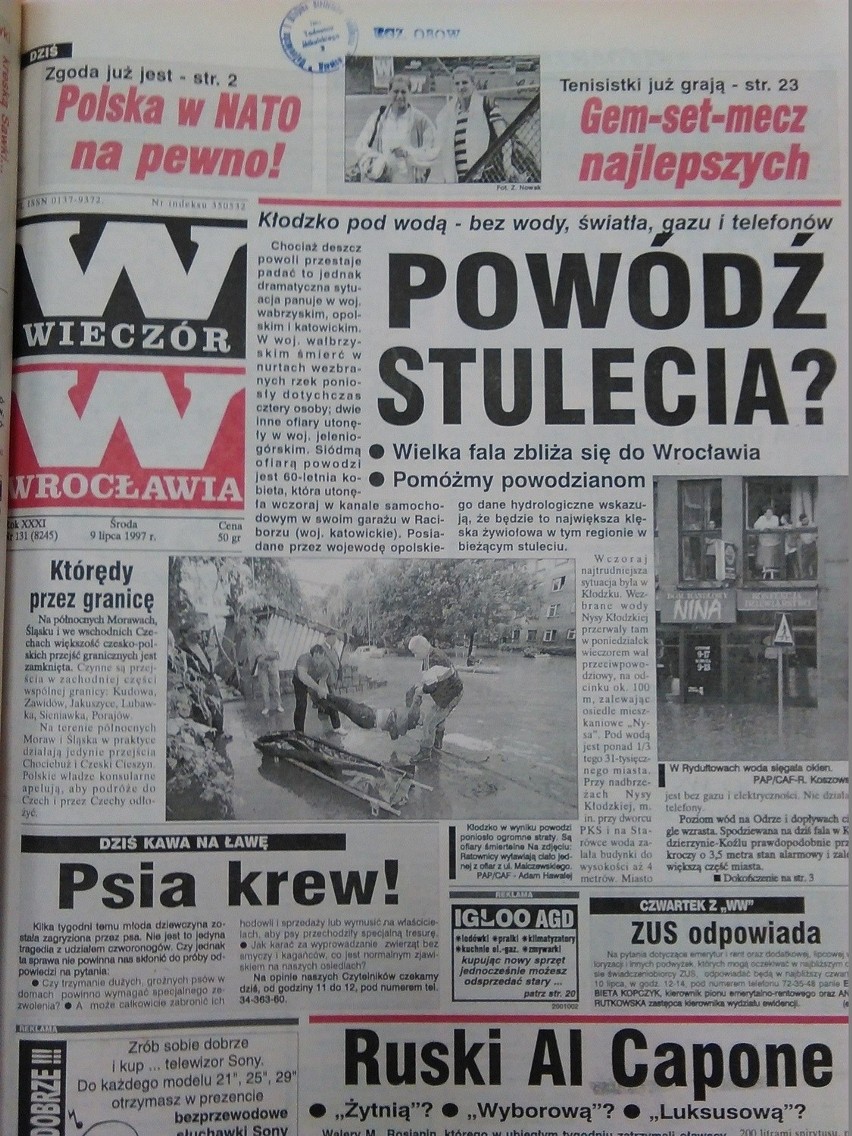 Powódź we Wrocławiu: Tak było 9 lipca 1997 r. [ZDJĘCIA]