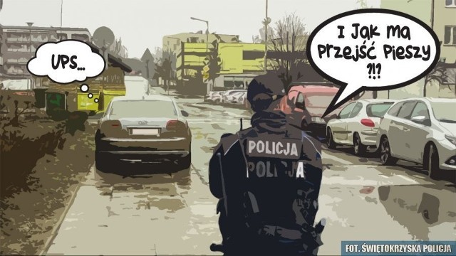 Funkcjonariusze Wydziału Ruchu Drogowego Komendy Wojewódzkiej Policji w Kielcach, przeprowadzili wzmożone działania mające na celu sprawdzenie jak wyglądają relacje kierujący-pieszy, pieszy-kierujący.Fot. Policja.pl