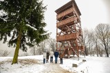 Wieża widokowa w Pszczynie. Widać jezioro goczałkowickie i Ptasią Beczkę