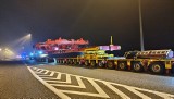 Gigantyczny transport części maszyny TBM 14 listopada w nocy opuści województwo śląskie. Wrócą zdemontowane latarnie i bariery