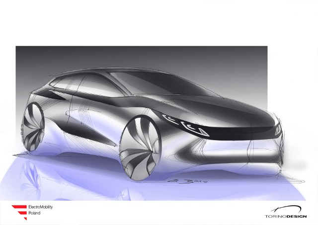 Spółka ElectroMobility Poland pod koniec lipca zaprezentuje prototypy pierwszego polskiego samochodu elektrycznego. Auto ma mieć zasięg minimum 300 km, a nad jego designem pracowało włoskie studio znane z projektów m.in. dla BMW i Ferrari. Fot. Torino Design,