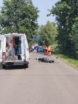 Zderzenie dwóch motocyklistów w Tursku Małym. Dwie osoby ranne. Zobacz zdjęcia