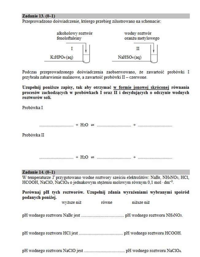 Matura chemia 2017 rozszerzona Odpowiedzi. Pytania na...