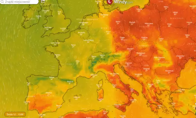 12 czerwca 2019, godz. 13. Fala upałów nad północną Europą, chłodno w Hiszpanii czy Portugalii