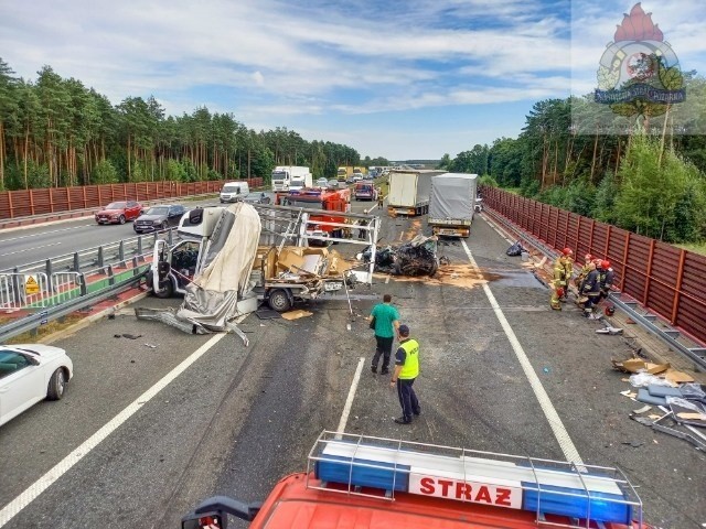 Na autostradzie A2 koło Skierniewic doszło do zderzenia...