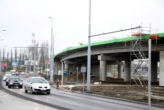 To element zmian drogowych towarzyszących budowie dworca metropolitalnego przy ul. Dworcowej