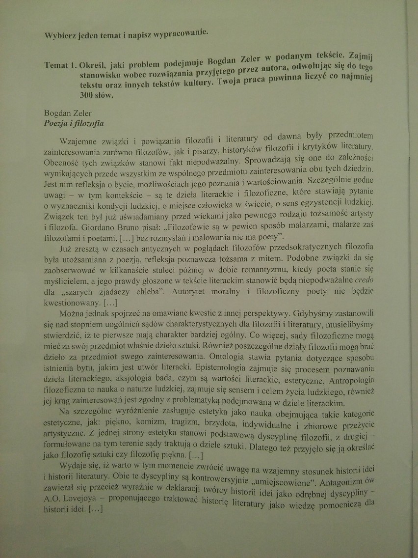 Matura 2018 język polski ROZSZERZENIE - ZOBACZ ARKUSZ PYTAŃ i ODPOWIEDZI