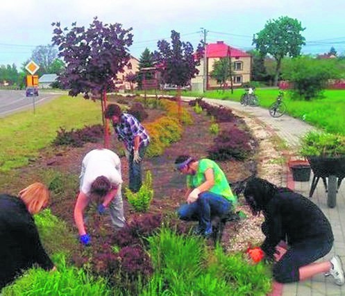 Skwer to dzieło Stowarzyszenia na Rzecz Ekorozwoju i Promocji Wsi Jadachy