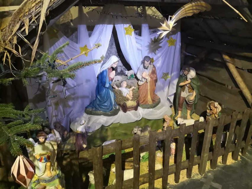 Stajenka bożonarodzeniowa w Strożyskach, gmina Nowy Korczyn.