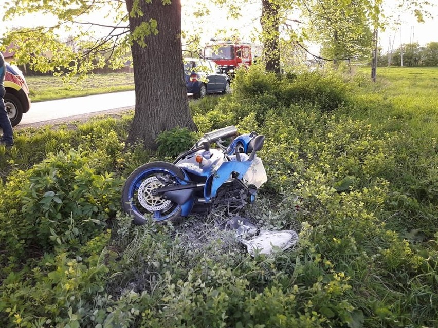 Do wypadku motocyklisty doszło we wsi Rzeczków.