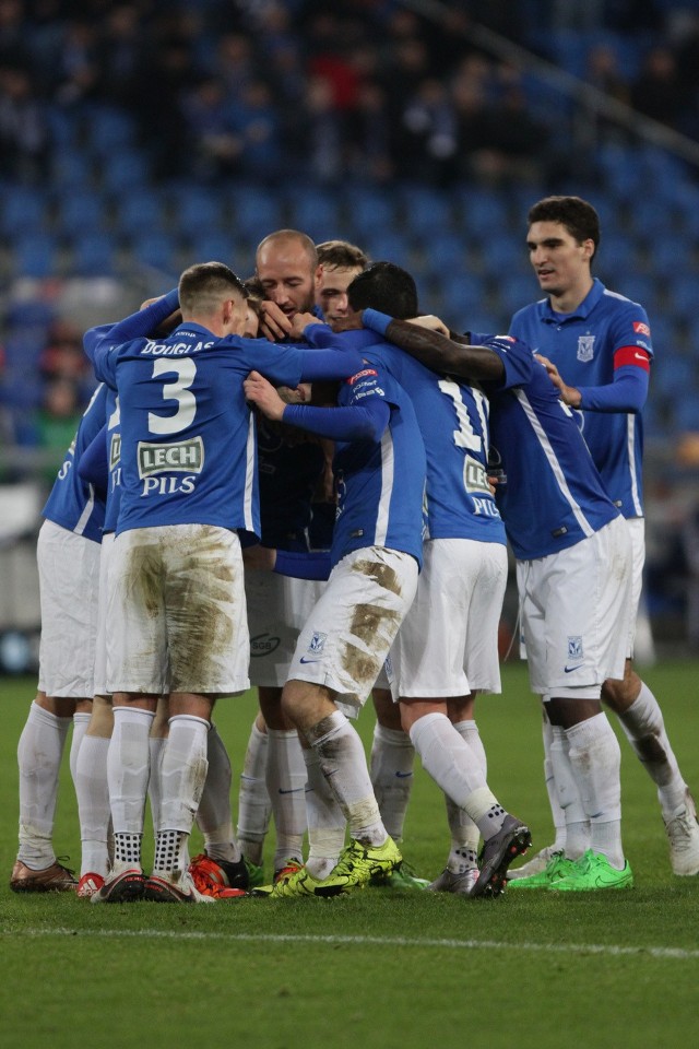 Piłkarze Lecha Poznań po meczu z Wisłą mieli wiele powodów do radości