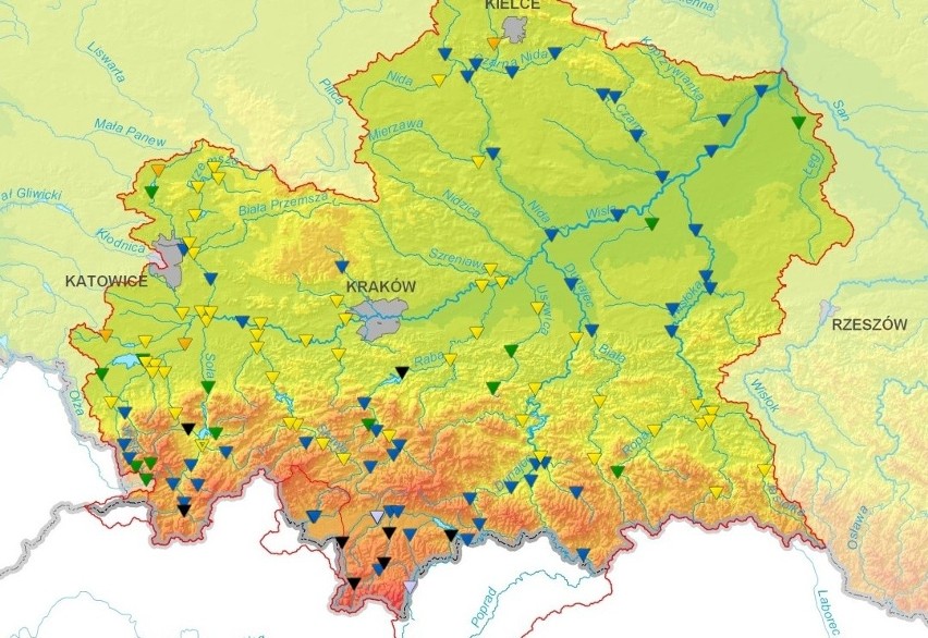 Strefa stanów wysokich w rejonie Górnej Wisły