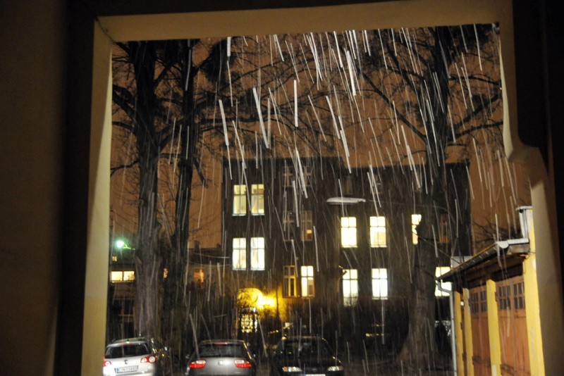 W Bydgoszczy spadł śnieg