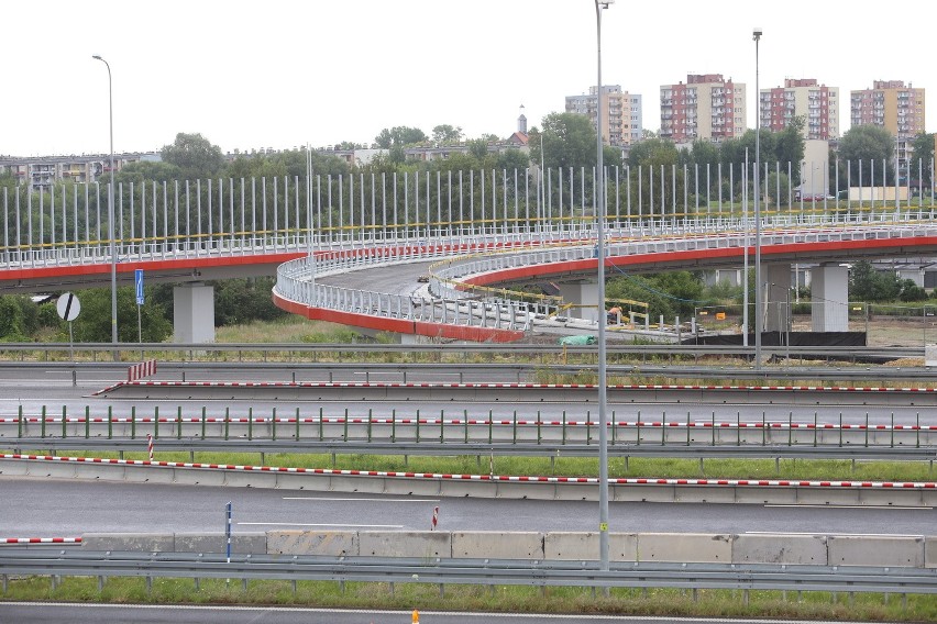 Autostrada A1 w Gliwicach: Ruch na jezdniach zbiorczych. Bo budują węzeł A1 z DTŚ [ZDJĘCIA]