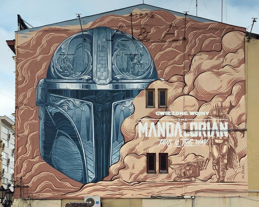 Mural promujący serial "The Mandolorian".