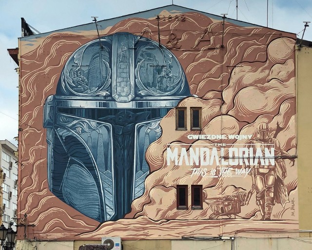 Mural promujący serial "The Mandolorian".