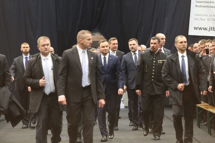 Prezydent Duda w Jaworznie u górników na karczmie piwnej