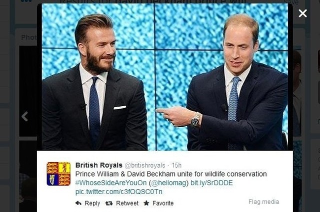 David Beckham i książę William (fot. screen z Twitter.com)