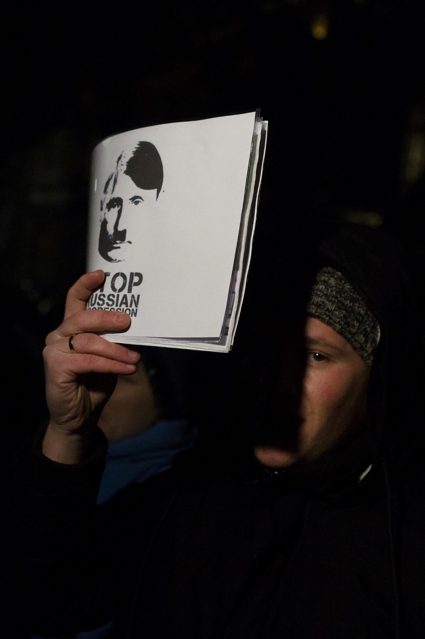 Kraków. Manifestacja pod konsulatem Rosji. Ukraińcy: zatrzymajmy wojnę